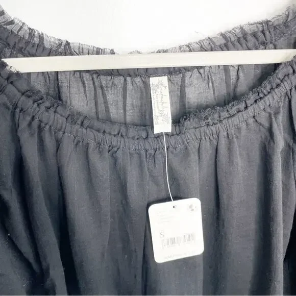 FREE PEOPLE Solid Sundown Bodysuit in Black Small NWT - Picture 5 of 8